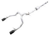 AWE Tuning 4th Gen GM 1500 5.3L 0FG Cat-Back Split Rear Exit (Flat Bumper) - Dual Diamond Tips - 3015-33206