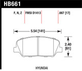 Hawk 10 Hyundai Genesis Coupe (w/o Brembo Breaks) HPS Street Front Brake Pads - HB661F.667