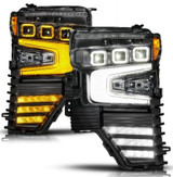 ANZO 22-26 Chevy Silverado 1500 Z-Series LED Projector Headlight - Black Full- Driver Side - 111638X-L