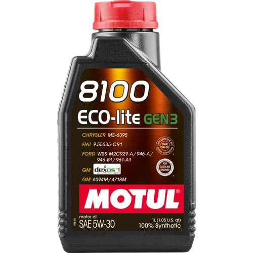 Motul 1L Synthetic Engine Oil 8100 Eco-Lite Gen3 5W30 - 111361 Photo - Primary