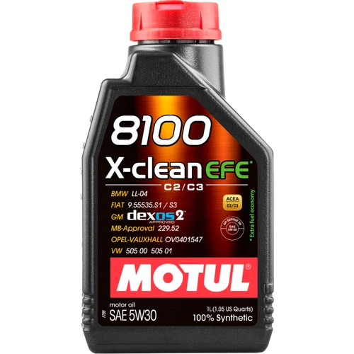 Motul 1L Synthetic Engine Oil 8100 X-CLEAN 5W30 - 111367 Photo - Primary
