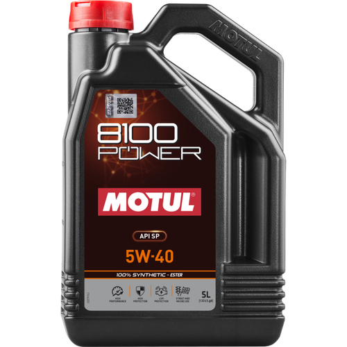 Motul 5L 8100 Power 5W40 Full Synthetic Engine Oil - 111809 Photo - Primary