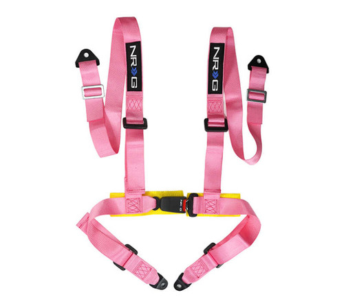 NRG 4 Point Seat Belt Harness / Buckle Lock- Pink - SBH-4PC-SPK Photo - Primary