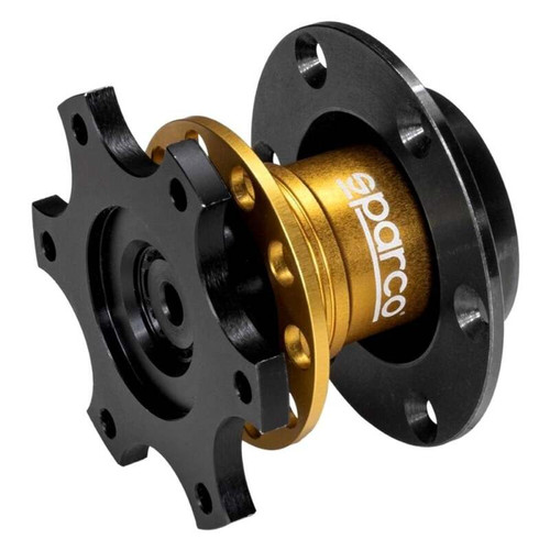 Sparco 6-Bolt Steering Wheel Quick Release - Gold - 015R98R Photo - Primary