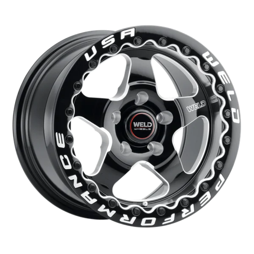 Weld S904 17x10 Ventura Beadlock 5x114.3 ET 49 BS 7.42 Gloss BLK MIL DIA 78.1 - S90470067P49 Photo - Primary