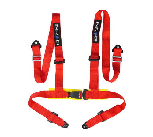 NRG 4 Point Seat Belt Harness / Buckle Lock- Red - SBH-4PC-SRD Photo - Primary