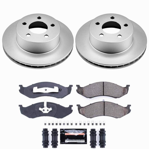 Power Stop 90-99 Jeep Cherokee Front Z23 Coated Brake Kit - CPK2119-23 Photo - Primary