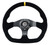 NRG Reinforced Steering Wheel (320mm) Sport Suede Flat Bottom w/ Yellow Center Mark - RST-024MB-S-Y Photo - Primary