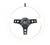 NRG Reinforced Steering Wheel (350mm/3in. Deep) White Leather w/Blk Spoke/Round Holes/White Stripes - RST-006BK-WT-B Photo - Close Up
