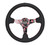 NRG Reinforced Steering Wheel (350mm/3in.) Hydro Dipped Sakura Floral w/ Pink Suede Black Stitch - RST-036SAK-R Photo - Primary