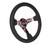 NRG Reinforced Steering Wheel (350mm/3in.) Hydro Dipped Sakura Floral w/ Pink Suede Black Stitch - RST-036SAK-R Photo - Close Up