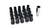 ISR Performance Steel 50mm Open Ended Lug Nuts M12x1.50 - Black - IS-1250-BLK Photo - Primary