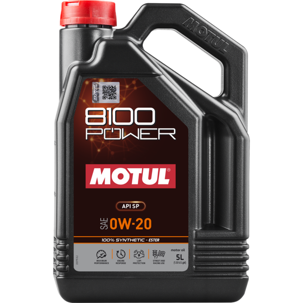 Motul 5L 8100 Power 0W20 Full Synthetic Engine Oil - 111799 Photo - Primary