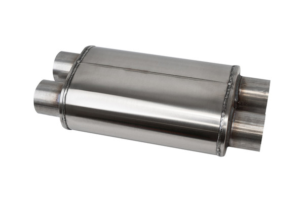 Corsa Pro-Series 304SS Packed Resonator - 3.0in Dual Inlet / Dual Outlet - 19in OAL - PKM2020 Photo - Primary
