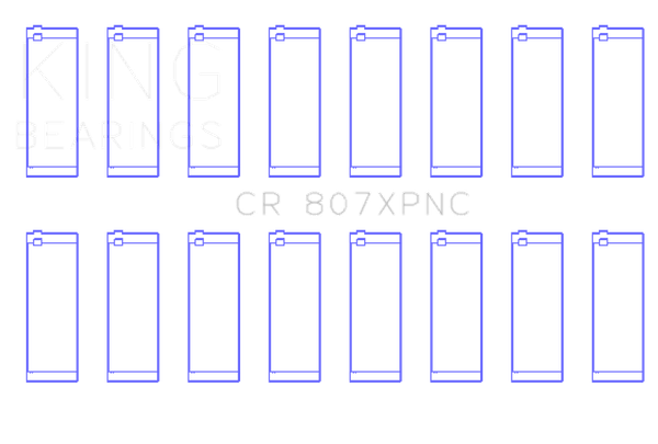 King Chevy Sbc 307ci and Gen III/IV Performance Rod Bearing Set (pMaxKote) - Size STD - CR807XPNC Photo - Primary