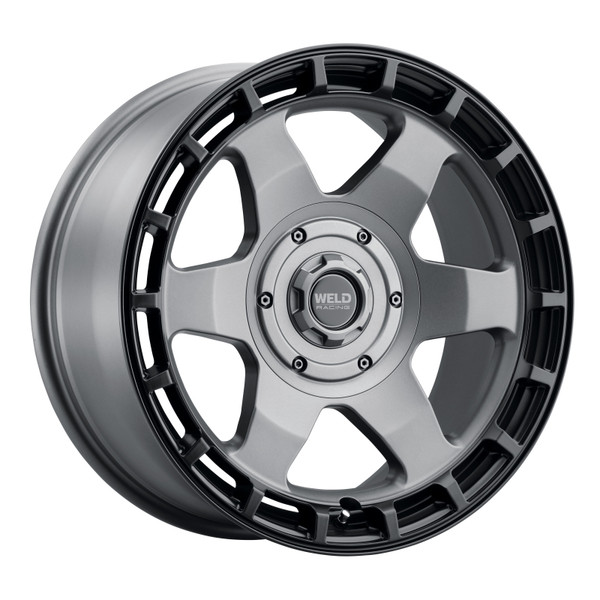 Weld Off-Road Ridge 17x9 - 5x114.3 / 5x127 BP - ET-12 - 78.1mm CB Satin Gunmetal Wheel (Black Ring) - W15179026450 Photo - Primary